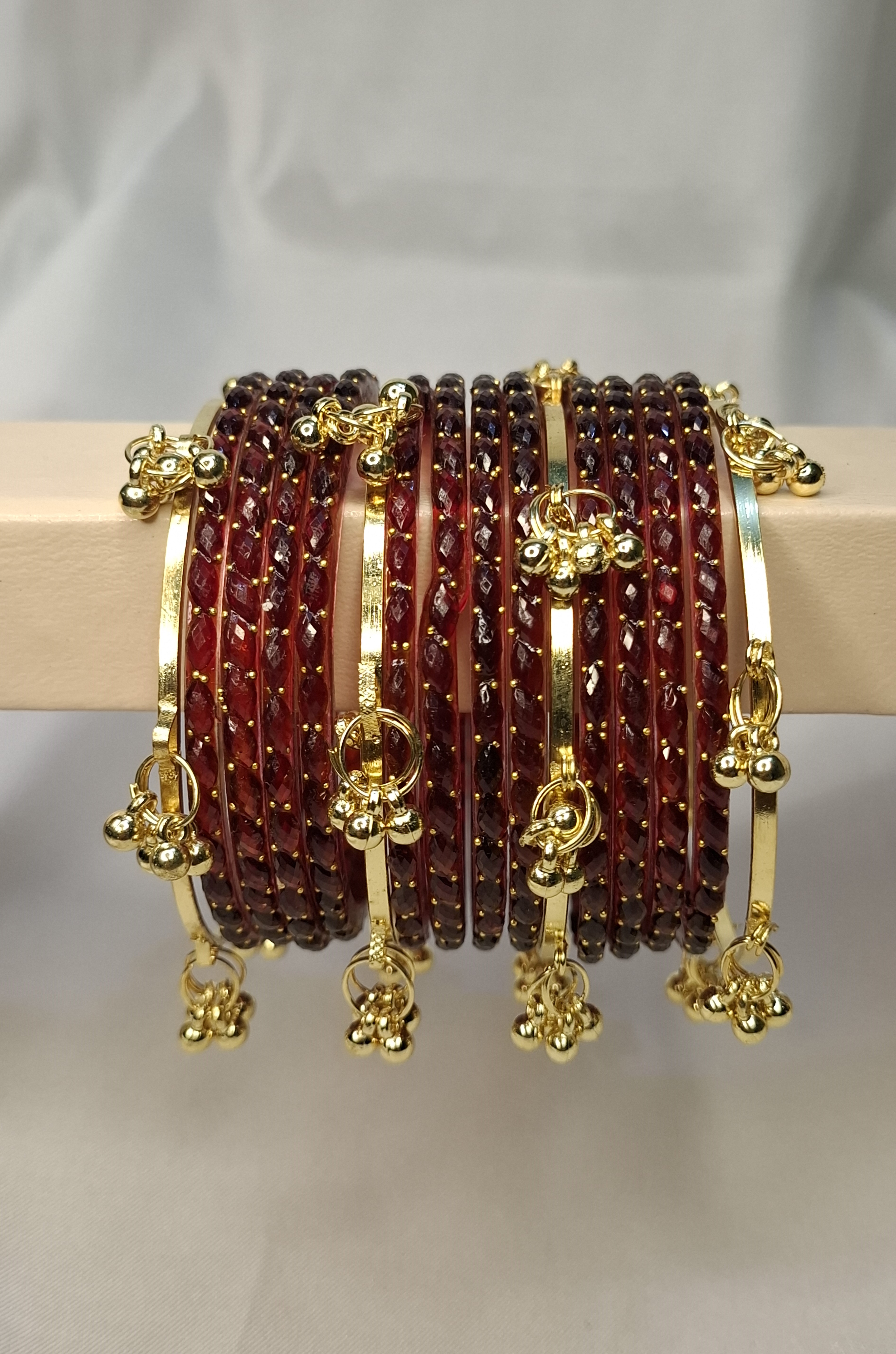 Elegant 16Pcs Glass Bangle Set (12 Dadi Ma + 4 Kashmir)