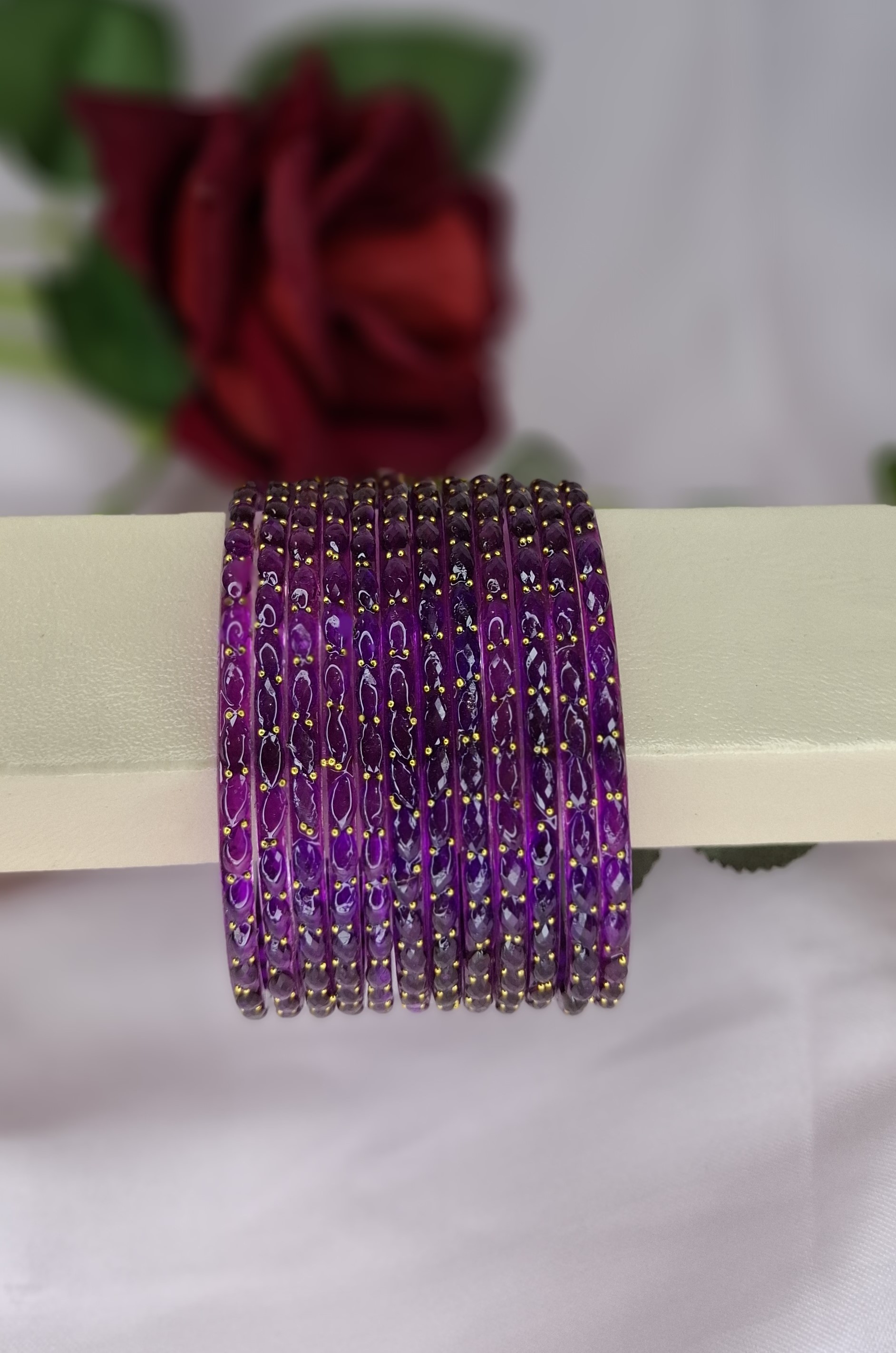Exclusive 1 Dozen Dadi Ma Festive Glass Bangles