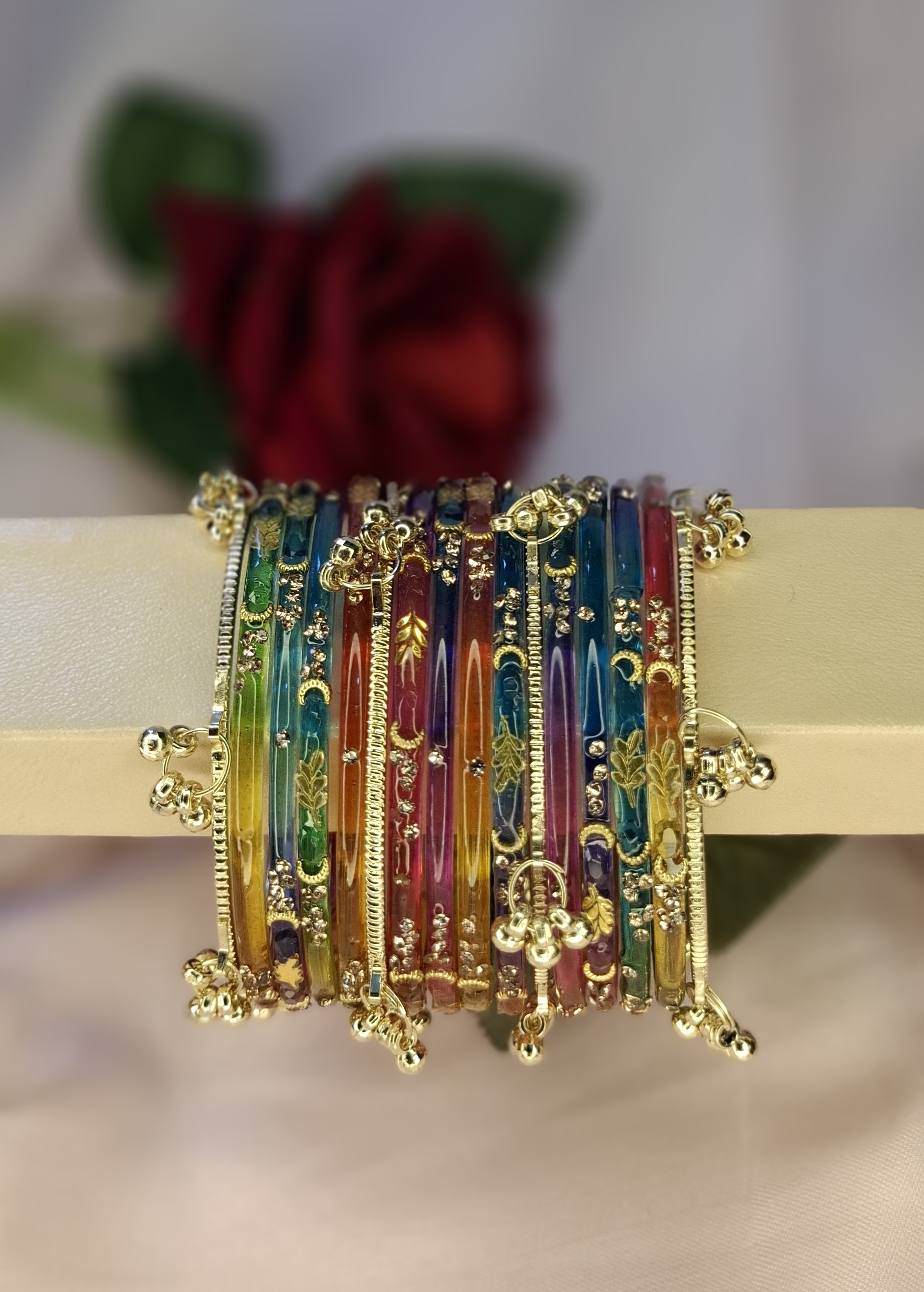 Royal 16Pcs Combo: 1 Dozen Dadi Ma & 4Pcs Kashmir Bangles